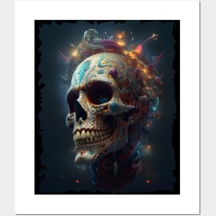 Spooky Evil Clown Skull Posters and Art